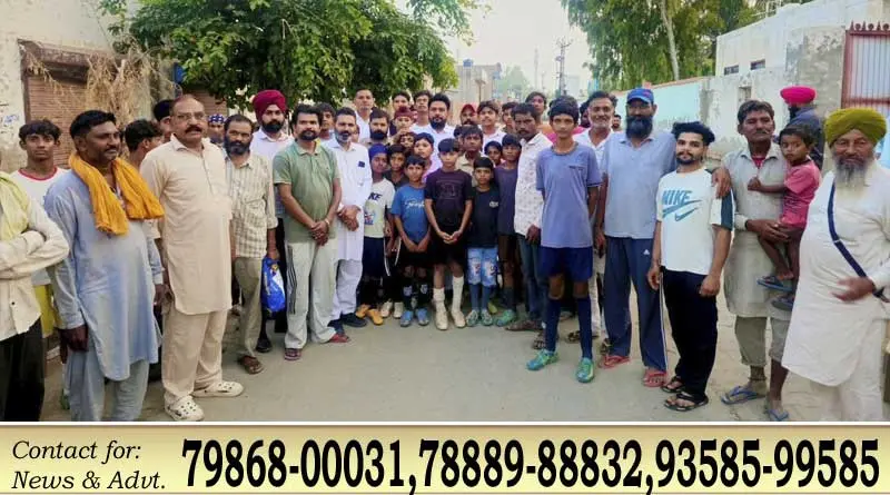 फाजिल्का: संदीप सिंह भट्टी ने बांडीवाला फुटबॉल टूर्नामेंट के लिए दिए ₹15 हजार
