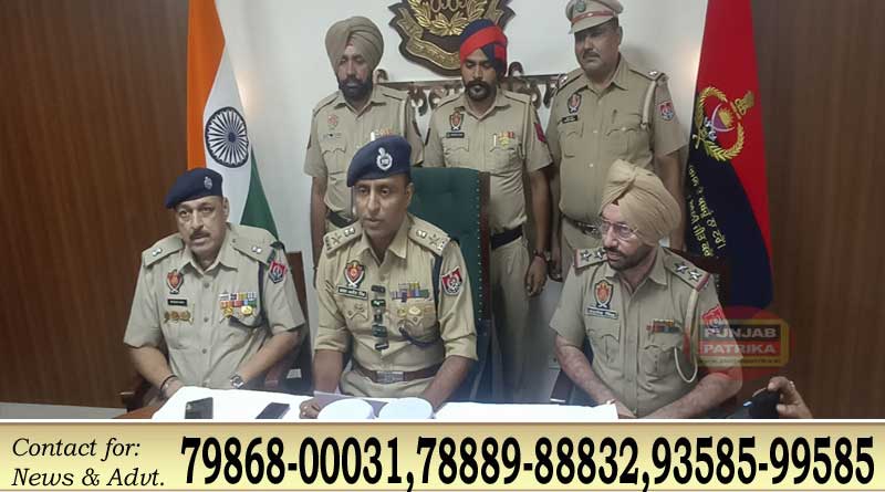 फाजिल्का पुलिस की बड़ी कार्रवाई: 3 तस्कर गिरफ्तार, 2 ग्लॉक पिस्तौल और 50 ग्राम हेरोइन बरामद