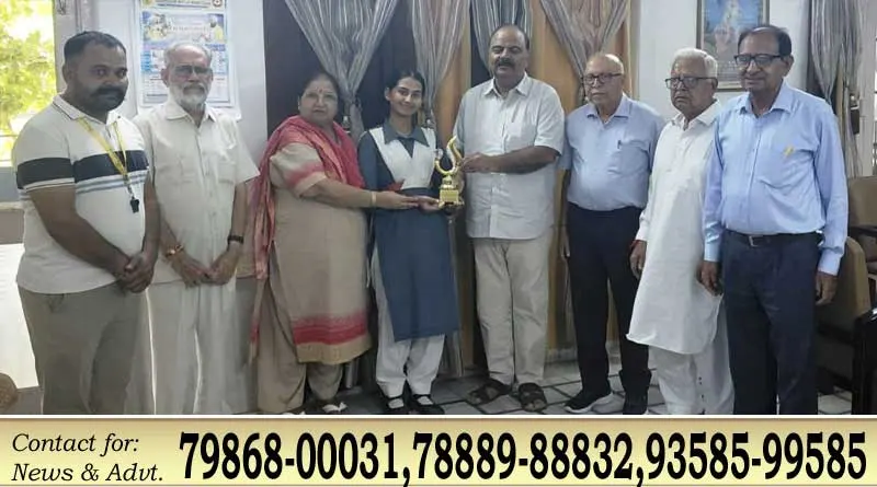 सर्वहितकारी विद्या मंदिर की रिद्धिमा का IGC कैंप के लिए चयन