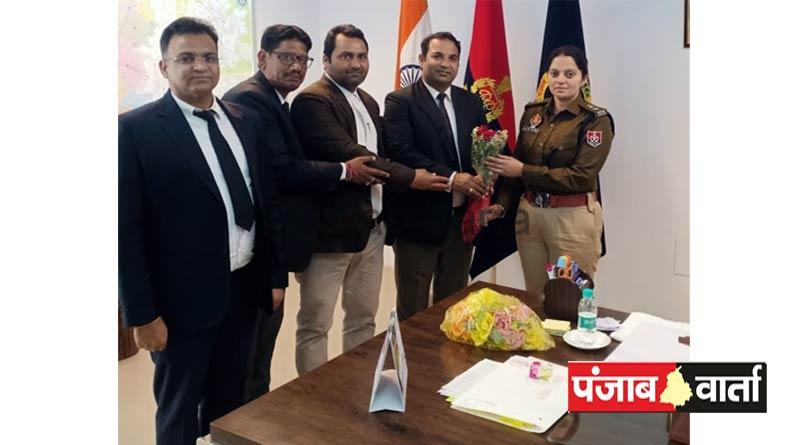 बार एसोसिएशन फाजिल्का ने एसएसपी मैडम अवनीत कौर सिद्धू का किया स्वागत